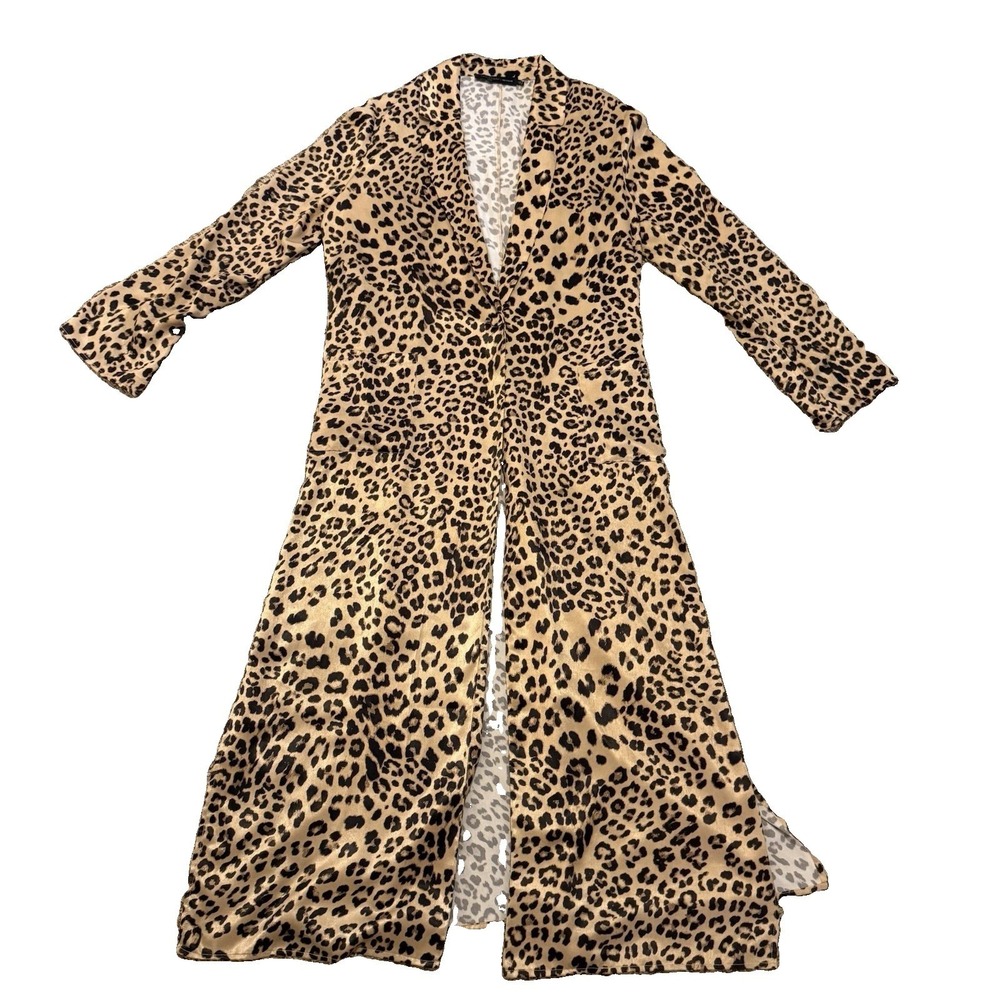 House Of Harlow 1960 x Revolve Womens Leopard Kimono Robe Pockets Size XL